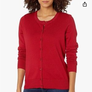 Outline red cardigan